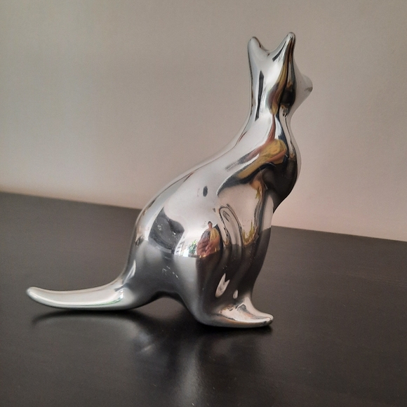 Vintage Hoselton Polished Aluminum Sculpture Kangaroo RARE - Picture 7 of 10